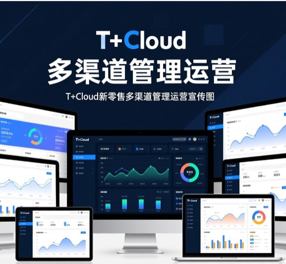 T+Cloud新零售 多渠道管理運(yùn)營 全場(chǎng)景營銷整合  選擇T+Cloud，POS前端也能實(shí)現(xiàn)餐廳的業(yè)務(wù)，與零售業(yè)務(wù)完美融合。線上通過電商通，天貓、微店的業(yè)務(wù)數(shù)據(jù)統(tǒng)一歸集。